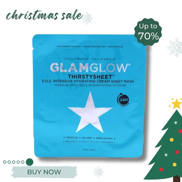 GlamGlow S.O.S. Thirstysheet Intensive Hydrating Cream Sheet Mask - Picture 1 of 4